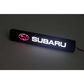1gb Auto uzlīme ABS Chrome Priekšējā pārsega restes emblēma LED dekoratīvās sveces, Subaru Impreza Forester Tribeca XV BRZ auto