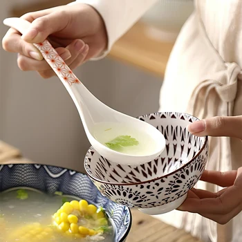 1gb Keramikas Karoti Galda Vides aizsardzības Porcelāna Kausu Japāņu Rīsu Zupa scoop Restorāns Sadzīves Virtuves piederumi