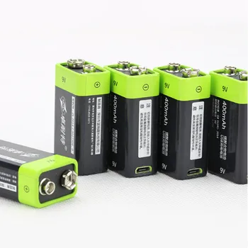 1gb/daudz ZNTER 600mAh 9V uzlādējams litija baterijas 6F22 USB litija polimēru uzlādējamu bateriju, RC kamera