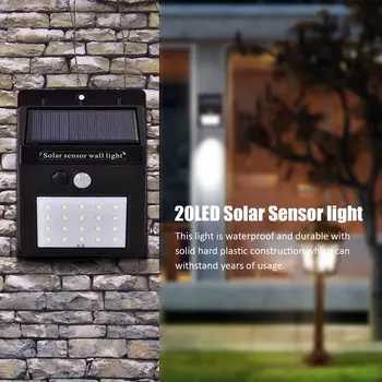1gb led saules gaismas sensoru, ūdensdroša, kustības sensoru pie sienas karājas āra dārzs, pagalms, iela enerģijas taupīšanas lampa, lustra