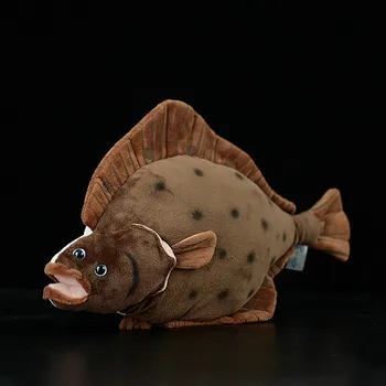 1pc 42cm simulācijas Reāli Plekstes, mīkstās Rotaļlietas Jūras Dzīvniekiem, Plīša Rotaļlietu, Mīksto Plekstveidīgās zivis Plīša Lelles Peluche Tropu Zivis