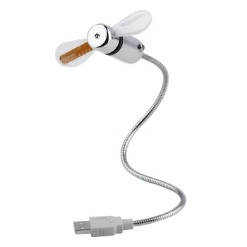 1pc Mini Izturīgs Regulējams USB Sīkrīku Elastīgu Laika LED Pulkstenis, USB Ventilators ar LED Gaismas Atdzist Sīkrīku Laika Displejs Piliens Kuģniecība