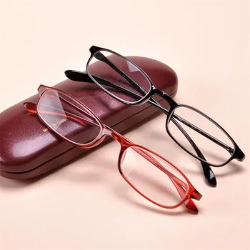 1pc TR90 Sievietes Vīrieši Ranti-Nogurums Sveķu Lēcas Black Red Lasīšanas Brilles Presbyopic Brilles Ar Lietu Briļļu 1.0 4.0 R062