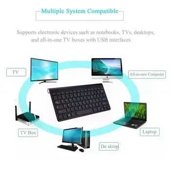 2.4 G Bezvadu Tastatūru, Peli Kombinācijas Slim Multimedia Keyboard Mini Optiskā Pele Combo noteikti Notebook, Klēpjdatoru, galda DATORU