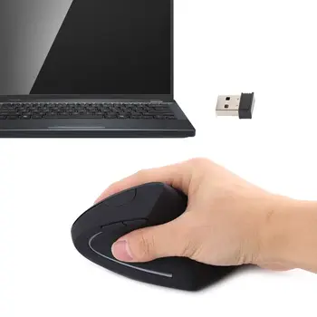 2.4 G Ergonomisks Vertikālā Bezvadu Optiskā Rokas Dziedināšanas USB Peli, Lai Portatīvo DATORU