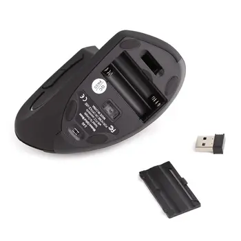 2.4 G Ergonomisks Vertikālā Bezvadu Optiskā Rokas Dziedināšanas USB Peli, Lai Portatīvo DATORU