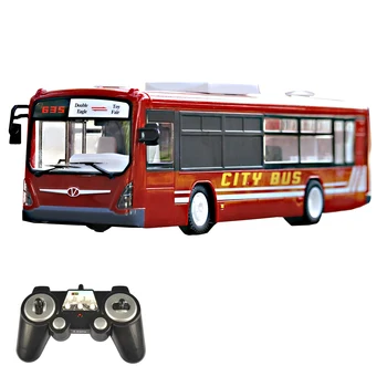2.4 G RC Auto, Autobusu City Express Modelis RC Rotaļu Auto Ar Reāliem Gaismas Un Skaņas - Red