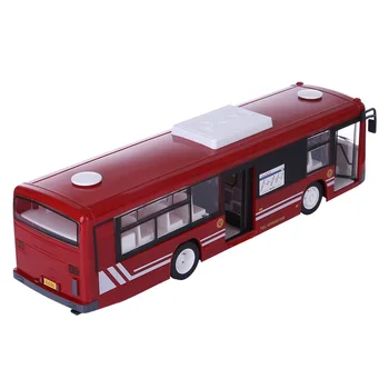 2.4 G RC Auto, Autobusu City Express Modelis RC Rotaļu Auto Ar Reāliem Gaismas Un Skaņas - Red