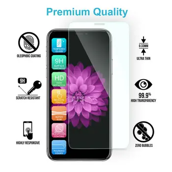 2.5 D 0.3 mm Rūdīts Stikls Screen Protector for iPhone 12 mini 5.4 6.1 pro pro max 6.7 collu XR XS Max X Xs 8 7 6s plus 5s SE 100