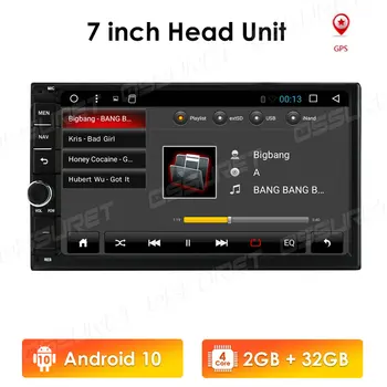 2 GB RAM, 32 GB ROM Android10 2Din Auto radio Atskaņotājs Universālo auto Stereo, GPS KARTES Volkswagen Nissan Hyundai Kia toyota CRV WIFI