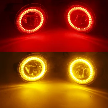 2 Gabali, Auto LED Angel Eye Miglas lukturi H11 Priekšējais Bamperis Miglas Lukturi DRL 4000LM 12V Uz Renault Master 3/III 2010. -. gadam