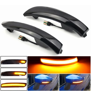 2 Gabali Dinamisku Blinker LED Pagrieziena Signāla Gaismu Sānu Spoguļi rādītājs Ford Escape Kugas II EcoSport 2013 - 2019