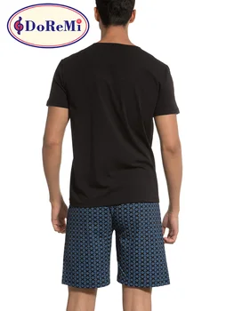 2 Gabali Sleepwear Komplekts Vīriešiem - Vasaras Sleepshirts un Īsi - Pidžamas Homewear Nightdress Top un Elsas Nakts Valkāt Pidžamas