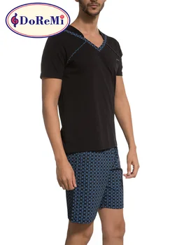 2 Gabali Sleepwear Komplekts Vīriešiem - Vasaras Sleepshirts un Īsi - Pidžamas Homewear Nightdress Top un Elsas Nakts Valkāt Pidžamas
