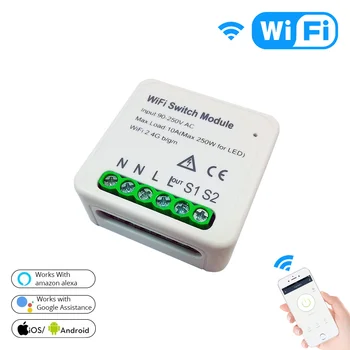 2 Kanālu TUYA Wifi Slēdzis Modulis Smart Home Appliance Diy Wifi Slēdzis Modulis