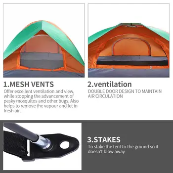 2-Persona, Telts 210D Nylon Oxford teltis, āra kempings divviru Durvis carpas Dome iekārtas beach tente ASV Noliktavā Ātra Piegāde