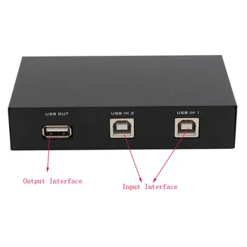 2 USB2 Porti.0 Koplietošanas Ierīce Switch Komutatoru Adapteris Kārba, DATORS, Skeneris, Printeris 10166