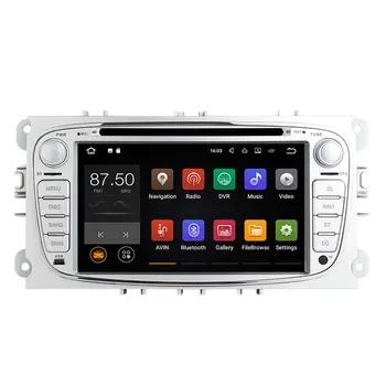 2 din Android 8.1 Auto DVD Atskaņotājs Ford Focus 2 Mondeo 4 C-Max, S-Max, Galaxy KugaTransit Pievienojiet Multivides Radio GPSNavigation
