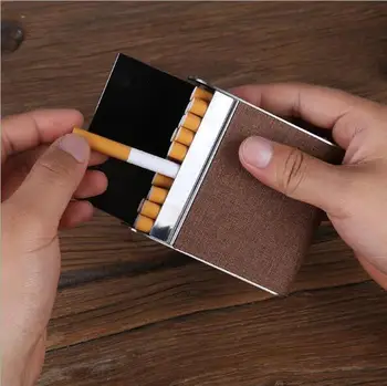 20 cigarešu kastes,304 nerūsējošā tērauda cigarešu 20 komplekti, biznesa cigarešu kastes, radošas personības, vīriešu dāvanas