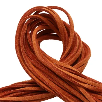20 metri / maiss korejas samta ādas virvi, dubultie samta trikotāžas ķēde, kaklarota, virves 2.7*1,5 mm