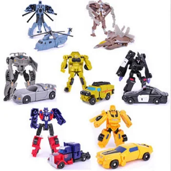 2016 7 Jaunā Stila Super Mini Plastmasas Transformācija Robots Auto Rīcības Attēls Rotaļlietas Automašīnas Roboti Izglītības Rotaļlieta