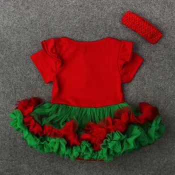 2017 Ziemassvētku Brand New Baby Meitenes Kleita, Galvas Puse, Tutu Apģērbs Kostīmu Ziemassvētki Jauki 2gab Ziemassvētki Santa Drēbes