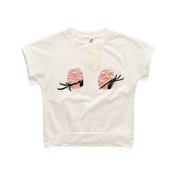 2018 Meitenes Apģērbu Komplekts Pearl Meiteņu Drēbes, Uzstādīt Jauki garām Skropstām Toddler Meitene topi + Bikses Meitenes Tērps Bērniem Drēbes