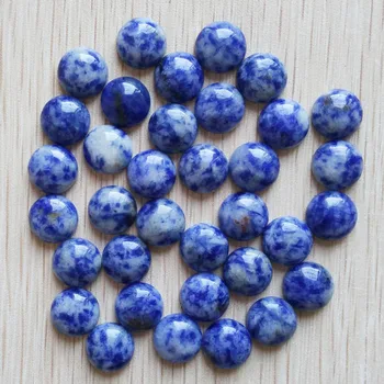 2018 modes augstas kvalitātes Dabas Sodalite akmens apaļo formu KABĪNES CABOCHON akmeņi, pērles 12mm vairumtirdzniecības 50gab/daudz bezmaksas piegāde
