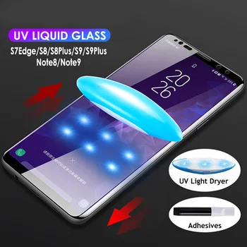 2019 3D UV Līmi Screen Protector For Sony Xperia 5 II 1 II 10 II Plus 10 XZ3 XZ1 Rūdīts Stikls Pilnībā Segtu Ultravioleto Gaismu