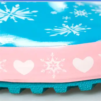 2019 Jaunu Disney Saldēti Annija Elza Princese Sniegpārslas Meitenes neslīdoša Lietus zābaki Bērniem cute karikatūra Ūdens kurpes izmērs 23-36