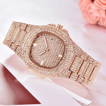 2019 Kleitu Modes Pulksteņu Zīmolu Luksusa Sievietes relogio zegarek Skatīties Rhinestone Kristāla Kvarca Rokas Pulkstenis Relogio Feminino
