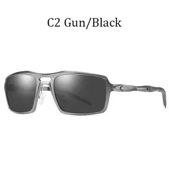2019 LVVKEE Luksusa Zīmolu Brilles sporta Polarizētās Vīriešiem Gafas Āra UV400 Vīriešu saulesbrilles Sakausējuma H2O Zilā ieplests