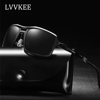 2019 LVVKEE Luksusa Zīmolu Brilles sporta Polarizētās Vīriešiem Gafas Āra UV400 Vīriešu saulesbrilles Sakausējuma H2O Zilā ieplests