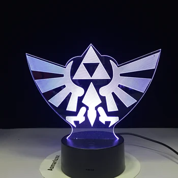 2019 Led Nakts Lampa Spēli Legend of Zelda Bērniem Nakts Gaisma Logo Galda Nightlight Zēniem Guļamistaba Dropshipping