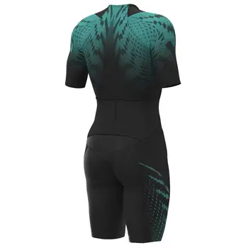 2019 Pro Komandas Triatlona Tērps Sieviešu Velosipēdu Jersey Skinsuit Jumpsuit Maillot Riteņbraukšana Ropa ciclismo komplekti green gel pad