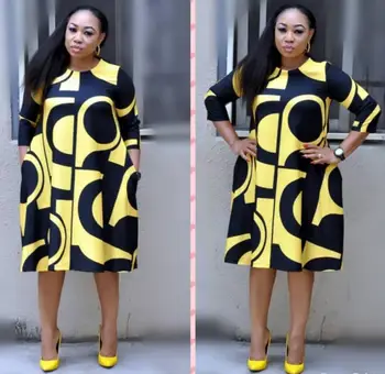 2019 Super izmērs Jaunu stilu Āfrikas Sieviešu apģērbu Dashiki modes Drukas auduma kleita, izmērs L XL XXL 3XL