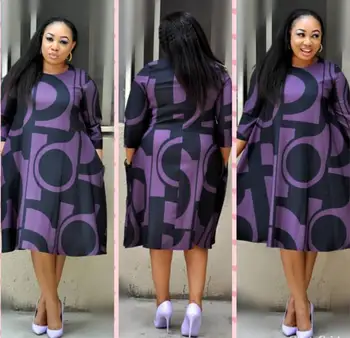 2019 Super izmērs Jaunu stilu Āfrikas Sieviešu apģērbu Dashiki modes Drukas auduma kleita, izmērs L XL XXL 3XL