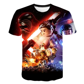 2019 bērnu T-krekls Star Wars karikatūra kostīmu filmas.Harajuku bērniem smieklīgi T-krekls, karstā pārdošanas zēnu un meiteņu topi