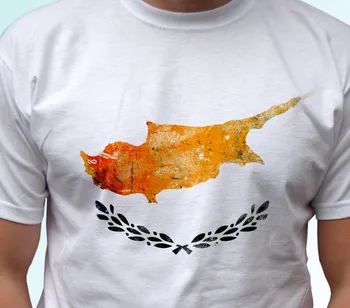 2019. gada Vasaras Vīriešu Modes Unisex T-Krekls ar Kipras Karogu, Balts T-Krekli Top Valsts Dizains Smieklīgi Gadījuma Tee Krekli, Topi, T Krekls