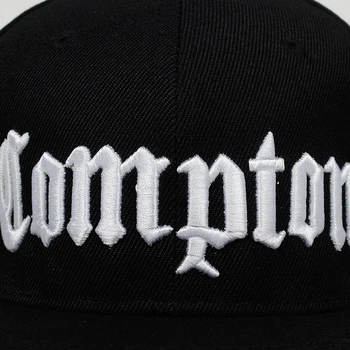 2019 jaunu COMPTON izšuvumi Beisbola cepure Hip Hop Snapback cepures dzīvoklis modes sporta Cepuri Unisex Regulējams tētis cepures