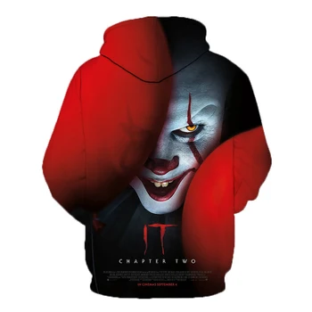 2019 jaunu modes Joker 3D kapuci klauns atdzist drukāt kapuci sporta krekls gadījuma kapuces džemperis vīriešiem un sievietēm, apģērbu Harajuku