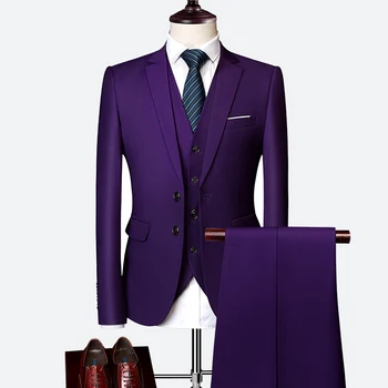 2019 mens pasūtījuma kleitu pasūtījuma līgavainis uzvalku vīriešu uzvalku vīriešu kāzu uzvalks biznesa gadījuma tīrtoņa krāsas uzvalks 3 gabals komplekts izmērs S-6XL