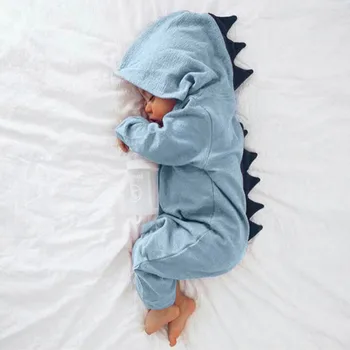 2019 modes karstā jauns jaundzimušo bērnu dinozaura kostīms komplekts baby boy meitene cute dinozauru kapuci jumpsuit drēbes детская одежда 40*