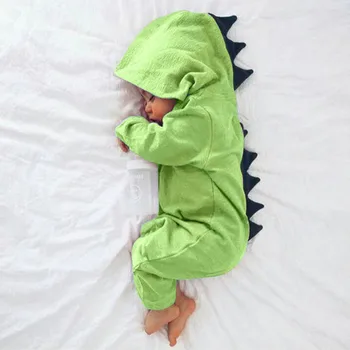 2019 modes karstā jauns jaundzimušo bērnu dinozaura kostīms komplekts baby boy meitene cute dinozauru kapuci jumpsuit drēbes детская одежда 40*