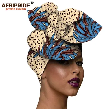 2019 āfrikas modes galvas wrap sievietēm AFRIPRIDE bazin richi augstas kvalitātes kokvilnas vasku drukāt sieviešu galvas apsējs A19H001
