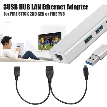 2020 3 PORTU USB HUB LAN Ethernet Savienotājs & OTG Adapteri, Lai Uguns (Gen 2 3 &4) Jaunās Ierašanās