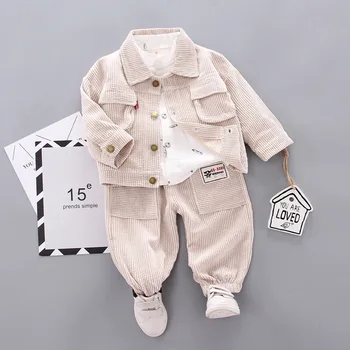 2020. Gada Rudenī Puika Velveta Apģērbs Korejiešu Stilā, Cietā Atloks Mētelis Žaketes Virsdrēbes Bikses Bērniem Boutique Apģērbu Vairumtirdzniecība