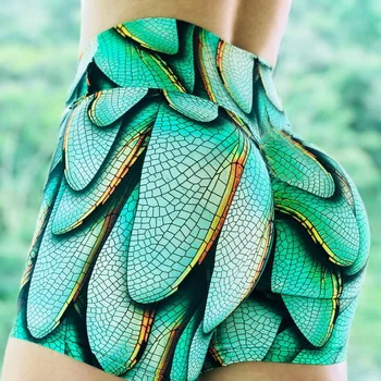 2020. Gada Vasaras Saulespuķu Varavīksnes Drukas Sexy Bodycon Bikses Plus Lieluma Elastīgs Izdilis Augsta Vidukļa Treniņiem Īsi Šorti Sievietēm