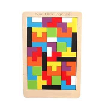 2020. Gadam Jauniem Karstā Pārdošanas Koka Tetris Puzzle Rotaļlietas Bērniem Garīgās Attīstības Izglītības Rotaļlietas Bērniem Labākās Ziemassvētku Dāvanas
