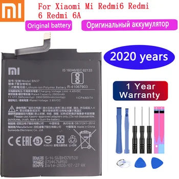 2020 Gadu Oriģinālo Akumulatoru BN37 3000 mAh, lai Xiaomi Redmi 6 Redmi6 Redmi 6A Augstas Kvalitātes Tālruņu Rezerves Baterijas+Bezmaksas Rīki